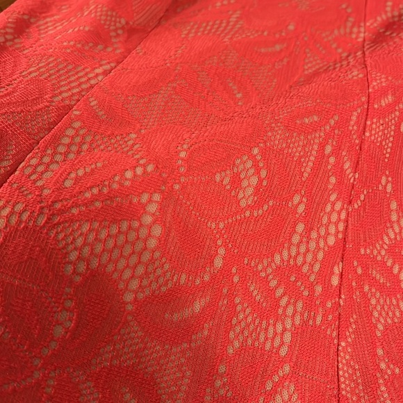 American Living Pink Lace Fit & Flare Dress - Picture 11 of 16